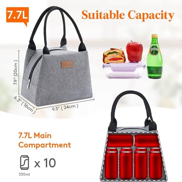 Brand New Insulated Grey Bag Medium - Picture 3 of 8